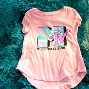 Girls, pink, MTV T-shirt. Size 8.